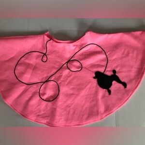 Vtg Handmade Halloween Pink and Black Poodle Skirt